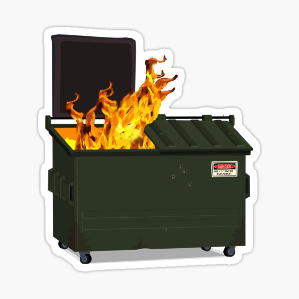 Dumpster Fire Stickers for Sale