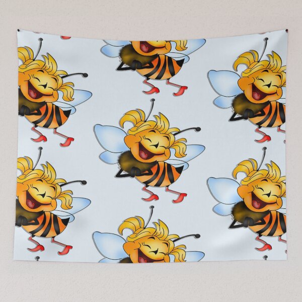 Item preview, Funny Cartoon Red-Haired Bee With Blue Wings designed and sold by Phantasmal-2-do.