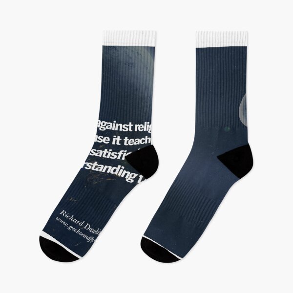 Item preview, richard dawkins atheist quote (space)- I am against religion because it teaches us to be unsatisfied with not understanding the world  designed and sold by emcazalet.
