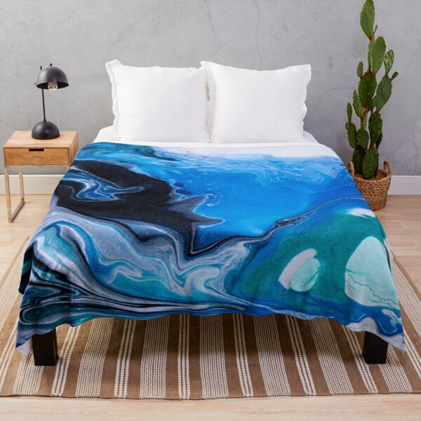 Item preview, Black, Blue And Turquoise Marble Design designed and sold by Piper-Deals.