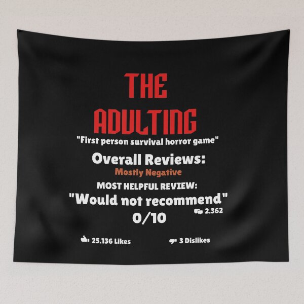 Item preview, Adulting would not recommend designed and sold by Stefan Z..