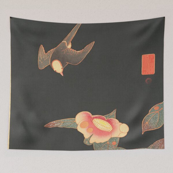 Item preview, Swallow And Camellia By Jakuchu Ito designed and sold by JDesigningMO.
