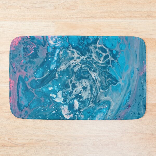 Item preview, Pink white blue paint pouring artwork  designed and sold by Luilui7.