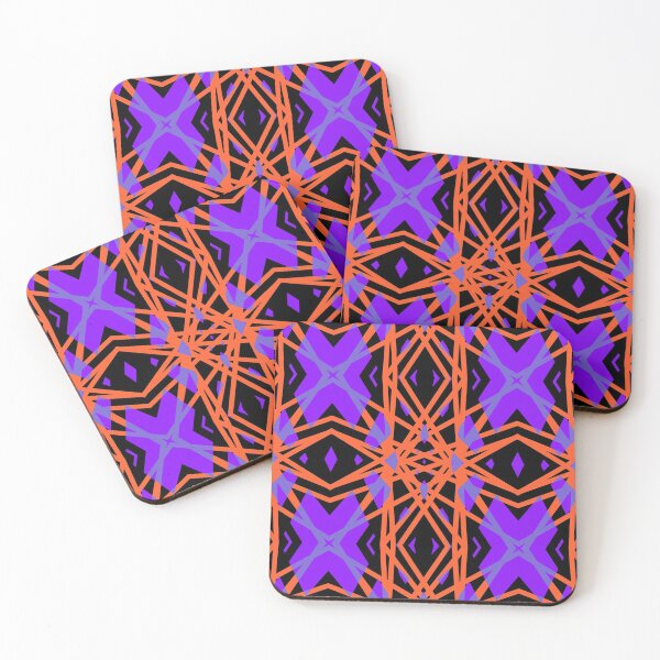 Item preview, Orange Black Purple Halloween Party Trick or Treat Geometric Pattern - For A Modern Witch designed and sold by PatternPerfect.