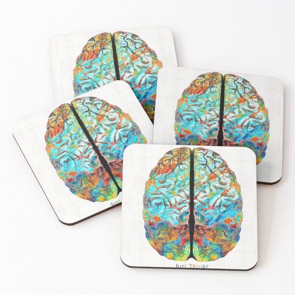 Item preview, Colorful Brain Art - Just Think - By Sharon Cummings designed and sold by Sharon Cummings Art.