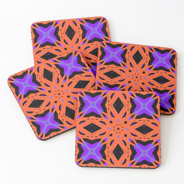Item preview, Orange Black Purple Halloween Party Trick or Treat Geometric Pattern - For A Modern Witch designed and sold by PatternPerfect.