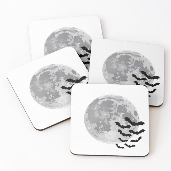 Item preview, Spooky Night- Bats Flying over Moon Background designed and sold by CSdoodles.