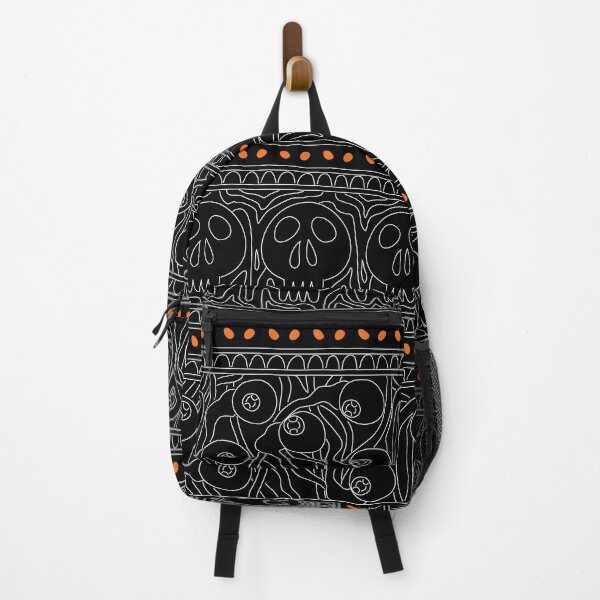 Item preview, Squiggly Skulls & Eyeballs Orange - Spooky designed and sold by OddPop.