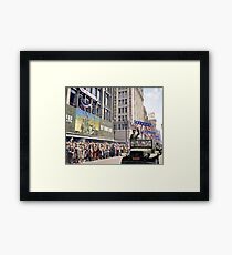 Patton during a welcome home parade in Los Angeles, June 9, 1945 Framed Print