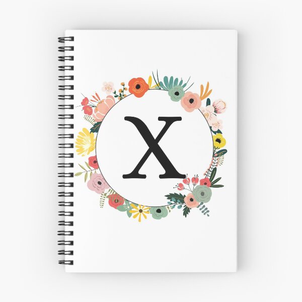 Item preview, Letter X Monogram with Flowers designed and sold by ShirleyDee.