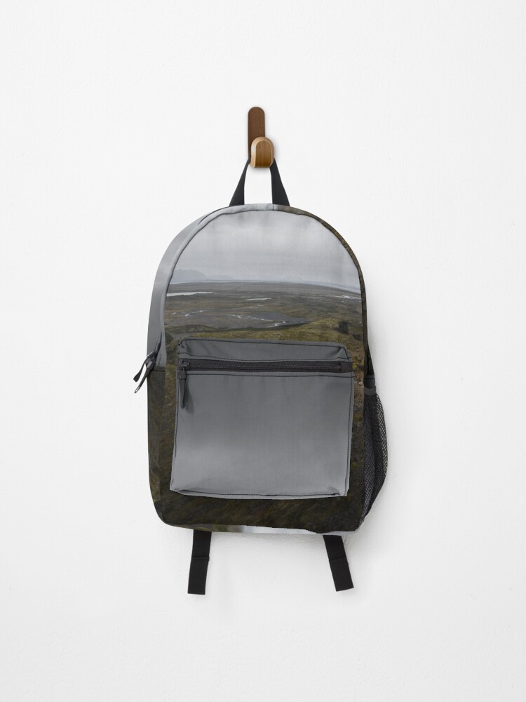 Thumbnail 1 of 3, Backpack, Mountains & Clouds designed and sold by RampagingSnail.