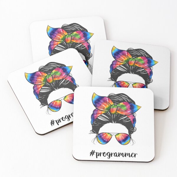 Item preview, Messy bun programmer - programmer life - funny gift idea for female programmer girl designed and sold by SANA MAMOUN ALAJJAN .