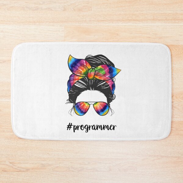 Item preview, Messy bun programmer - programmer life - funny gift idea for female programmer girl designed and sold by SANA MAMOUN ALAJJAN .