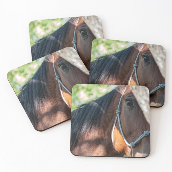 Item preview, Rescue Horse Peeks From Behind Tree designed and sold by Julie Bradshaw.