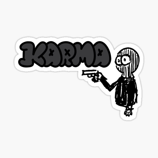 Karmagraues "Klassisches" Design Sticker