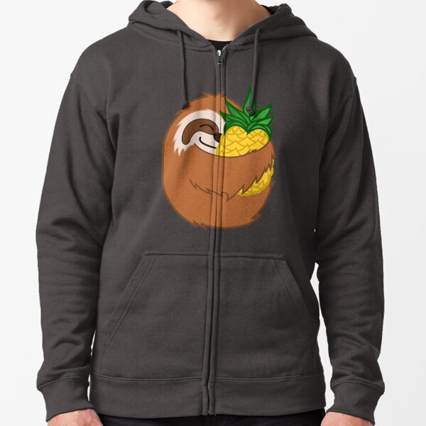 Pineapple Sloth Zipped Hoodie