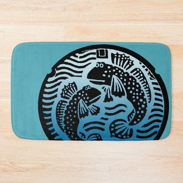 Item preview, Manhole in Japan with fish designed and sold by mattraski.