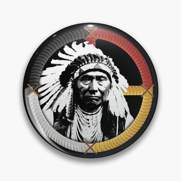 Item preview, MEDICINE WHEEL 2 Chief Hinmuuttu-yalatlat (Joseph) designed and sold by Garden Of Nightmares.
