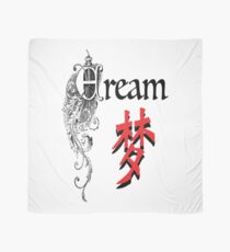 Chinese Character Art-Dream zum Vintage World-Dream in chinesischem Schriftzeichen mit Vintage Font Tuch