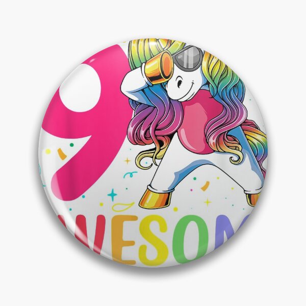 Item preview, 9 Years Old Unicorn Dabbing 9th Birthday Girl Unicorn Party T-Shirt.png designed and sold by SnizhanaBayuk.
