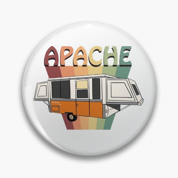 Item preview,  Apache Royal pop up camper 1976 Orange  designed and sold by HCrockettArt.