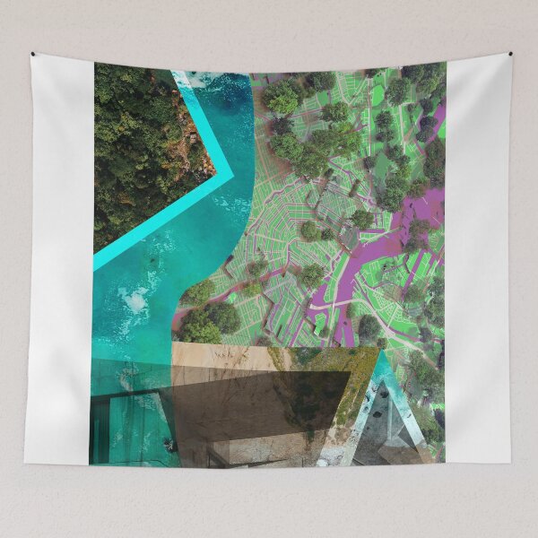Item preview, marvelous city landscape in architectural collage art ecopop designed and sold by jorgelebeau.