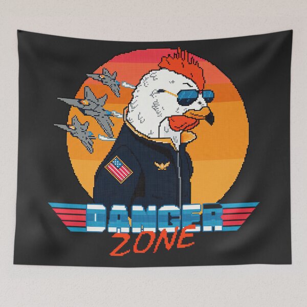 Item preview, Danger zone - Animal cross - chicken - rooster designed and sold by Pruningsheep.