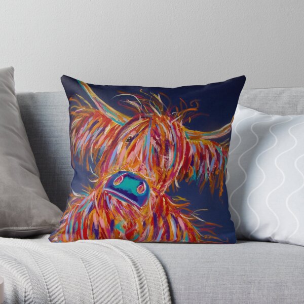 Highland Cow Housse de coussin design Highland Cattle coussin fait main