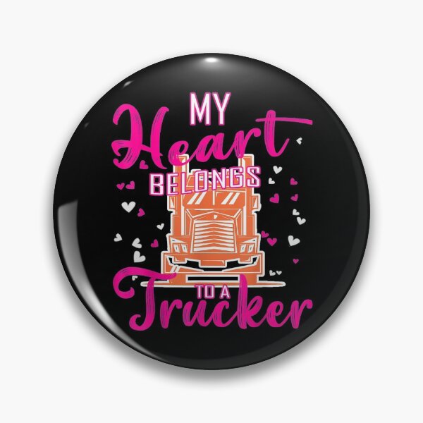 Item preview, My Heart Belongs To A Trucker Funny Truck Drive Dad Mom Papa  designed and sold by CuthbertShop.