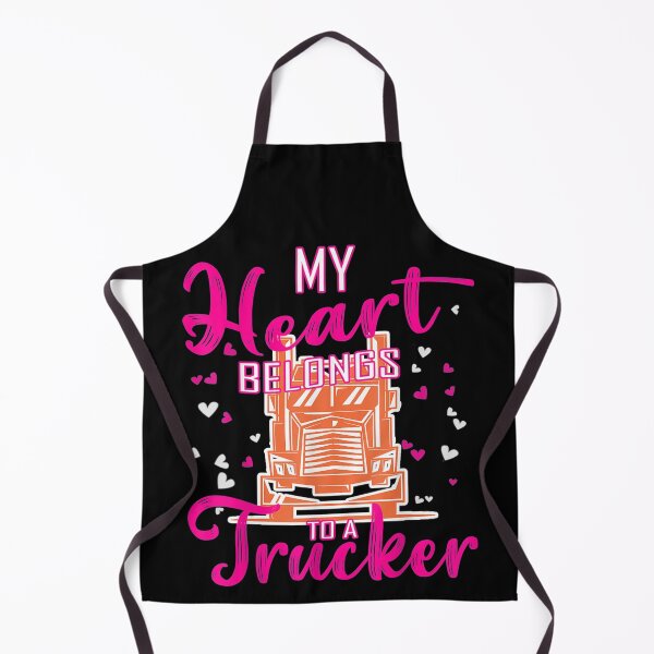 Item preview, My Heart Belongs To A Trucker Funny Truck Drive Dad Mom Papa  designed and sold by CuthbertShop.