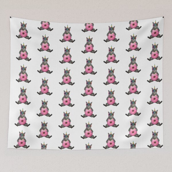 Item preview, Caticorn Eating A Donut Wearing Heart Sunglasses designed and sold by MamaSweetea.