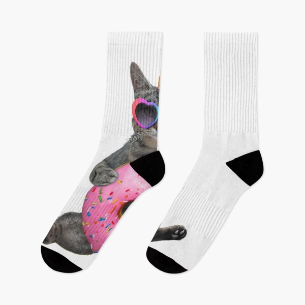 Item preview, Caticorn Eating A Donut Wearing Heart Sunglasses designed and sold by MamaSweetea.