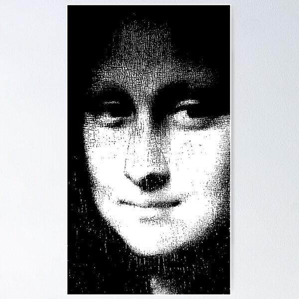 Aperçu de l'œuvre BW Monalisa gros plan créée et vendue par PPriess.
