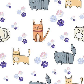 Artwork thumbnail, Cat Pattern by BbCherryT