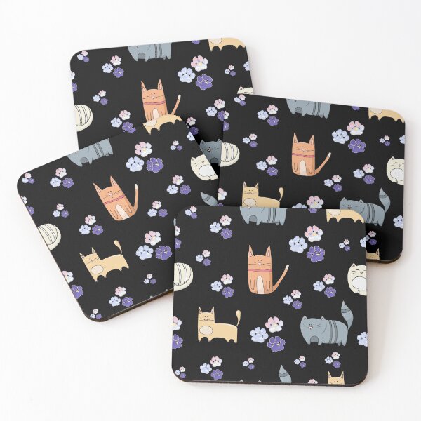 Item preview, Cat Pattern_Black designed and sold by BbCherryT.