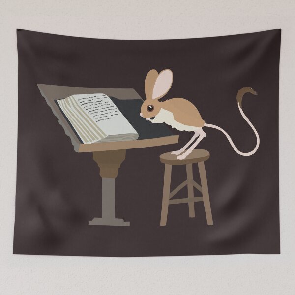 Item preview, Cartoon Jerboa Reading a Book designed and sold by MissBennett.