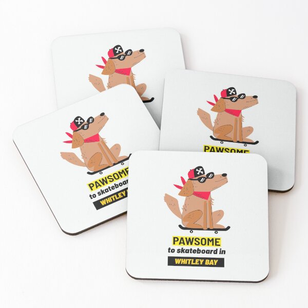 Artikelvorschau, Cooler lustiger Pawsome Whitley Bay Dog Skateboarding Skater entworfen und verkauft von MerchByCraig.