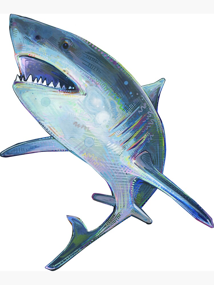 Great White Shark Painting - 2012 by gwennpaints