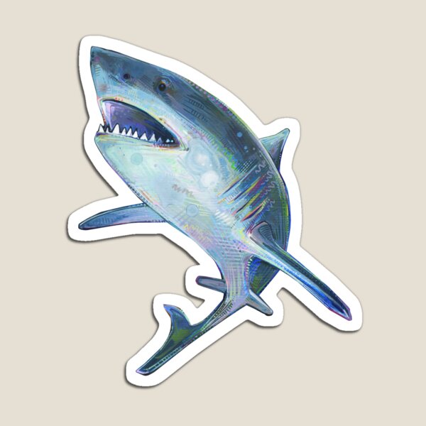 Great White Shark Painting - 2012 Magnet