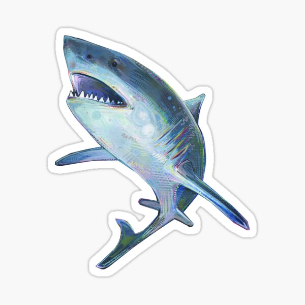 Great White Shark Painting - 2012 Sticker