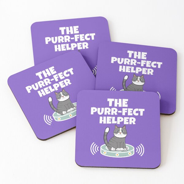 Item preview, The Purr-fect Helper Cat on Robot Vacuum Novelty Cleaning designed and sold by SavvyCleaner.