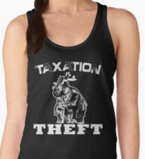 Taxation is THEFT (white version) Women's Tank Top
