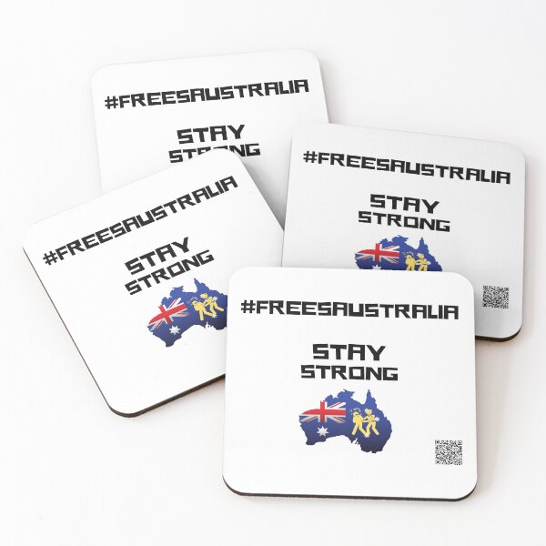 Item preview, #FreeAustralia, Stay Strong, Free Australia, TShirt, Hat, Bags, Mask, T-Shirt, hashtag, Black Print designed and sold by hashteeme.