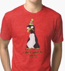 Party Penguin Tri-blend T-Shirt