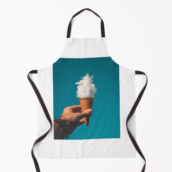 Item preview, A Hand Holding Cloud-Shape Ice Cream In A Cone With A Bright Blue Sky designed and sold by AidenChen.