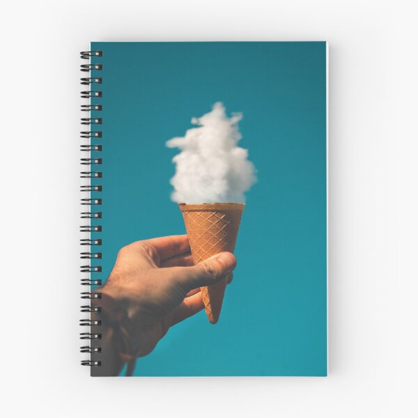 Item preview, A Hand Holding Cloud-Shape Ice Cream In A Cone With A Bright Blue Sky designed and sold by AidenChen.