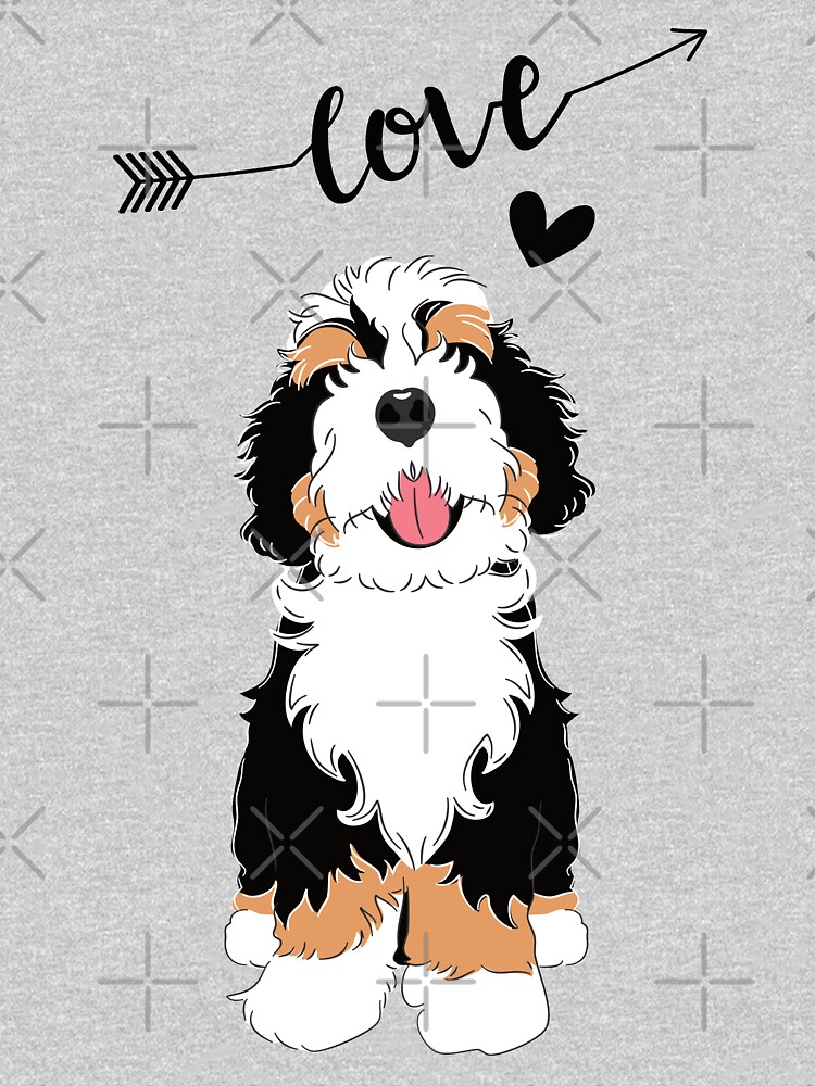 LOVE Tri Color Bernedoodle by Lulupainting