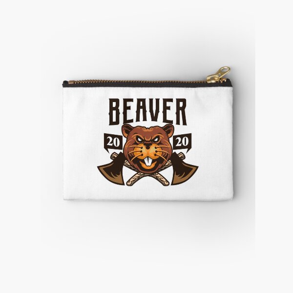 Item preview, Retro Old Vintage Brown Beaver White Eye Angry With Axe designed and sold by avinigav.