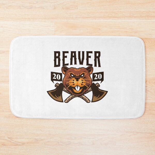 Item preview, Retro Old Vintage Brown Beaver White Eye Angry With Axe designed and sold by avinigav.