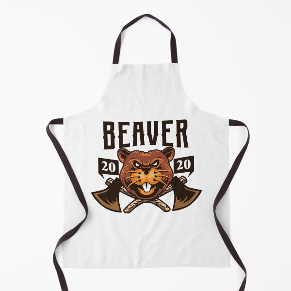 Item preview, Retro Old Vintage Brown Beaver White Eye Angry With Axe designed and sold by avinigav.
